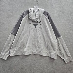 Project Rock x‎ Under Armour Women Sweatshirt Large Gray Hoodie All Day Hustle
